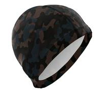 Camouflage Marrone Scuro Nero s per gli uomini Capelli Corti cappucci impermeabili per il nuoto Protezione dei Capelli e Drag Riduzione gorro para nadar