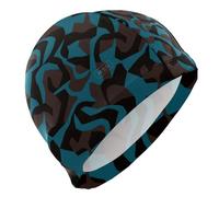 Camouflage Nero Blu Scuro grande nuoto per adulti Capelli Corti tappi impermeabili per il nuoto Protezione dei capelli e riduzione della resistenza gorros para nadar en piscina mujer