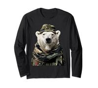 Camouflage Orso Polare Camo Animale Cacciatore Wildlife Caccia Maglia a Manica