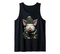 Camouflage Pig Camo Animal Hunter Wildlife Caccia Grafica Canotta