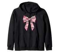 Camouflage Rosa Coquette Bow Ragazzi Grandi e Piccole Ragazze Donne Felpa con Cappuccio