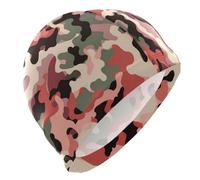 Camouflage Rosso Verde nuoto impermeabile per le signore Capelli Corti tappi impermeabili per il nuoto Protezione dei capelli e riduzione della resistenza gorros para nadar en piscina mujer