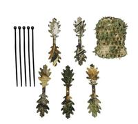 Camouflage Strips - 5 pezzi Concealment Leaf Ties, Portable Outdoor Gear Hunting Accessory | Natural Blend Hidden Design, Games Enthusiasts Challenges Matches Field Exercises Wilderness Trekking Band