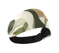 Camouflage verde bianco antiscivolo fascia fascia elastica per basket tennis Allenamenti bandas para la cabeza