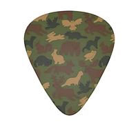 Camouflage Wild Forest Animals - Plettri per chitarra per chitarra elettrica per basso (12 punti)
