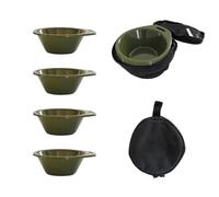 Camp Bowl Set - 4-Piece Stackable Rice Bowls With Storage Bag, Lightweight Portable Tableware For Travel, Hiking, Camping, Picnic, Outdoor & Indoor Use, Easy Carry With Backpack Hook, Microwave & Heat