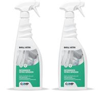 Camp BRILL VETRI, Detergente per vetri e specchi - 750 ml (Confezione da 2)