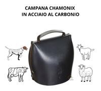 Camp Chamonix campana campanaccio in acciaio di carbonio sonora mucca capra cani