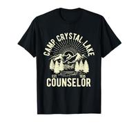 Camp Counselor Retro Summer Director Camper Staff Camping Maglietta