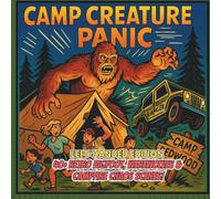 Camp Creature Panic Left-Handed Edition: Retro Monster Coloring Book for Adults - 1950s Comic Style Bigfoot, Werewolves, Swamp Beasts & Campfire Chaos