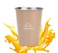 Camp Cup Gear, Compact Drinkware Mug, Stainless Steel Tool with Smart Style, Utility Aid for Daily Use, Cup Mate, Travel Aid for Beach Hiking Backpacking Mountain Climbing Activity 3.15*3.15*3.94 in