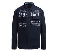 CAMP DAVID Camicia navy / bianco Uomo CAMP DAVID XL