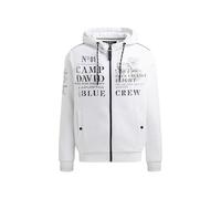 Camp David Felpa da uomo con cappuccio e logo Artworks, Bianco ottico, L