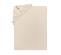 CAMP DAVID Lenzuolo con angoli in jersey, adatto a materassi 90-100 x 200 cm, 100% Cotone, Beige