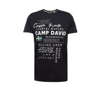CAMP DAVID Maglietta 'Cruise North' blu / giallo / nero / bianco Uomo CAMP DAVID M blu / giallo / nero / bianco