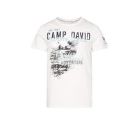 Camp David Maglietta da uomo con stampa fotografica, avorio, M