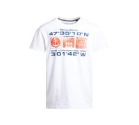 CAMP DAVID Maglietta 'French Coast' blu scuro / rosso arancione / bianco Uomo - Abbigliamento - Taglie comode - Maglie e T-shirt CAMP DAVID L