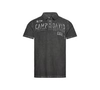 Camp David Polo da uomo con spalline e logo Artwork, Granito, M