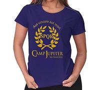 Camp Half Blood Branches Camp Jupiter SPQR SciFi Percy Jackson Ladies T Shirt Purple Purple S