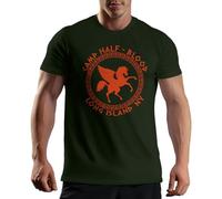 Camp Half-Blood New York T-Shirt Verde Militare da Uomo Size M