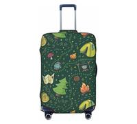 Camp In The Forest - Copribagagli da viaggio, elastico, per valigie, 45-81 cm, Nero , L