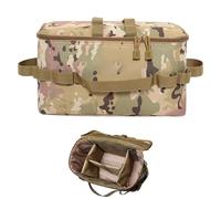 Camp Kitchen Organizer - Portable Bag, Reinforced Stitching, Easy Access Compartments, Versatile Carry Design | Adventure Cooking Storage, Road Trip Utensil Keeper, Camping Gear Pouch, Picnic Travel