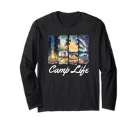 Camp Life Outdoor Adventure Design Tess Bag Mugs And More Maglia a Manica