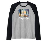 Camp Life Outdoor Adventure Design Tess Bag Mugs And More Maglia con Maniche Raglan