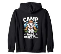 Camp More Bark Less Dog Camping Avventura all'aperto Felpa con Cappuccio