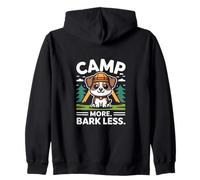 Camp More Bark Less Dog Camping Avventura all'aperto Felpa con Cappuccio