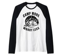 Camp More Worry Less Maglia con Maniche Raglan