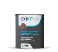 CAMP Oxi Kit 03 - Protettivo Trasparente Antiossidante per Superfici Arrugginite in Ferro, Acciaio e Materiali Ferrosi - Protegge, Esalta la Ruggine e Blocca lo Spolveramento, Effetto Naturale, 1l