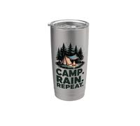 Camp Rain Repeat Campeggio Pioggia Bicchiere termico in acciaio inox doppia parete