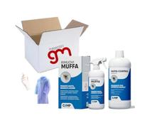 Camp RIMUOVI MUFFA, Elimina rapidamente muffe, funghi, e alghe, Antimuffa igienizzante con guanti e Kit impermeabile per LEI (rosa) o per LUI (blu) (300ml + Risanante, blu)