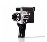 Camp Snap CS-8 Videocamera digitale - Videoregistratore 2.7K per Youtube, fotocamera senza schermo, zoom digitale 8X, con 5 filtri di pellicola personalizzabili, scheda SD inclusa e batteria