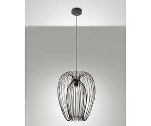 Camp Sospensione Nera D.400 Collezione CAMP Design Moderno Unica E27 Regolabile