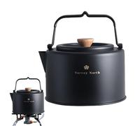 Camp Tea Caffettiera, Bollitore per il tè Camping,Bollitore da caffè da campeggio da 1 litro in acciaio inossidabile | per l'acqua sul fornello, teiera portatile per escursioni, viaggi all'a