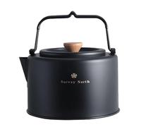Camp Tea Caffettiera, Bollitore per il tè Camping,Bollitore per teiera da caffè all'aperto da 1 litro - Pentole da campeggio con scarico del tè, bollitore per l'acqua sul fornello per viaggi, picnic,