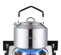 Camp Tea Coffee Pot - Bollitore da viaggio compatto, caldaia per acqua da esterno, bollitore da tè portatile leggero per falò, zaino in spalla e pentole da escursionismo, pentola da campeggio a calore