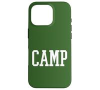 Camp Varsity Lettera Camping Life Camper Campfire Esplora Custodia per iPhone 16 Pro