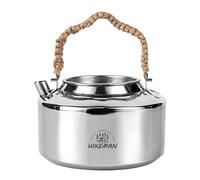 Campaggio Di Tea Camping - Colleggio Di Camping Outdoor Leggero | Caffetteria Per Falò Portatile | Pentole A Teiera Da 1,2 Litri Con Manico Di Copertura Della Corda Intrecciata 304 In Acciaio Inossida