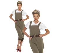Campagna Costume da Bambina Tempo di Guerra Lavoro Tuta Donna Storico 8-22