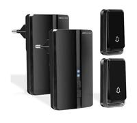 Campagnelli Wireless - Bell4U - Campagnelli Nero Portatile Esterno - 51 Suonerie - Indicatori LED - 50M Operativo a grande Distanza - 4 Volumi Selezionabili - 2x Trasmettitore e 2x Ricevitore