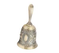 Campana a mano vintage, motivano rosa in lega di zinco multiuso chiamata a campana decorazioni in ottone artigianato in metallo per la cena anziani del matrimonio