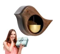 Campana a vento a forma di uccello, 105 g, in legno di noce, con sensore di apertura a ventosa, per casa, appartamento, camera da letto, soggiorno, fienile, giardino, patio, cancello, ingresso