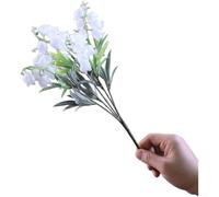 Campana a vento artificiale, 30 cm, in seta floccata con supporto in plastica, per bouquet di nozze, decorazione per la casa, fotografia all'aperto, bianco (bianco)