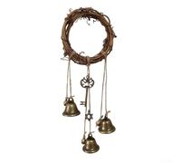 Campana a vento con corona di diametro da 10 cm e campane da 3,6 cm, per applicazioni decorative da appendere per interni ed esterni (stile 512 cm)