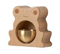 Campana a vento, dopamina in rame, campana a vento magnetica dopamina, 7 x 6,5 x 3 cm, per cancello da giardino, o porta del patio, affascinante campanello a vento in legno di rame (rana)