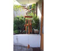 CAMPANA A VENTO eolica SCACCIAPENSIERI legno GABBIANO artigianale windchime bio