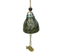 Campana a vento in metallo con ciondolo a forma di pesce, decorazione da appendere per giardino, patio, casa, 6 cm (Phoenix)